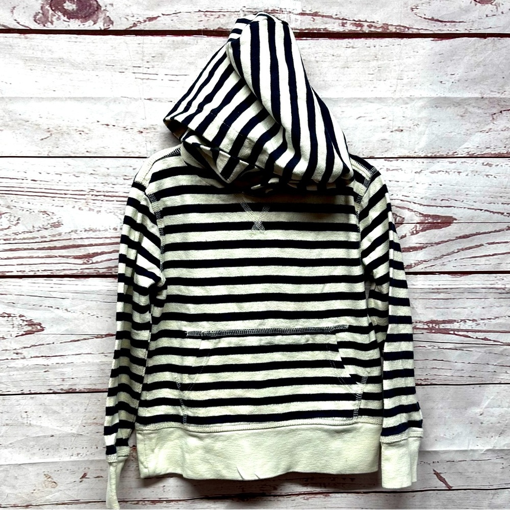 Crewcuts Stripped Blue and Cream Hoodie Size 4-5